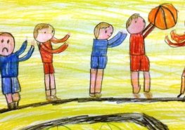 Vítězové BasketMalování si na palubovce převzali ceny