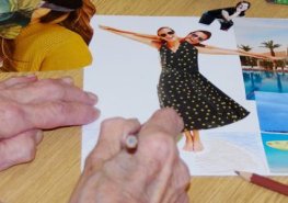 Geriatrické centrum se změnilo ve výtvarnou dílnu. Seniorky tvořily nápadité koláže